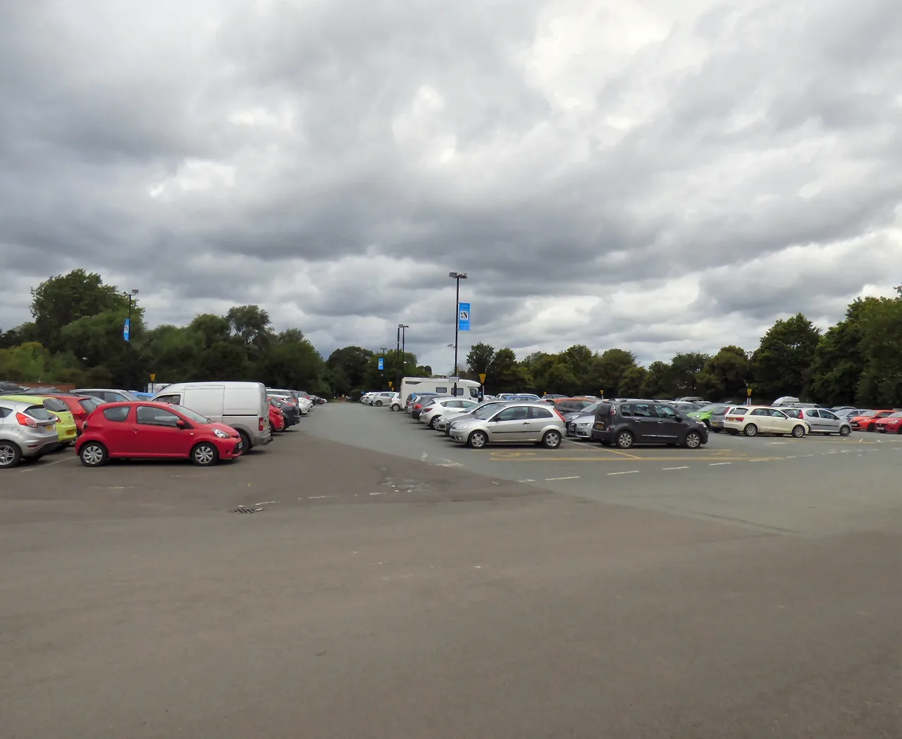 Frankwell car park, Shrewsbury. The county's biggest council car park at 632 spaces, and free every Sunday